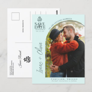 Cartão Postal Foto Do Arch Do Modern Boho Eucalyptus Para Salvar