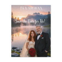 Foto do Casal no Lago Salve a Data de Casamento