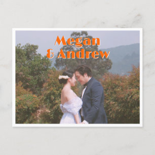 Cartão Postal Foto do casamento Reto