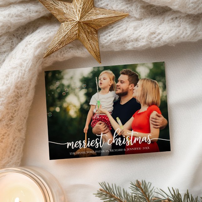 Cartão Postal Foto do Cheio de Caligrafia Branca de Natal mais f (Criador carregado)