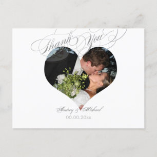 Cartão Postal Foto do Coração PixDezines/Casamento Obrigado