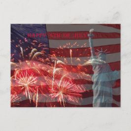 Cartão Postal Foto do Dia da Independência 4 de julho