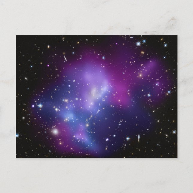 Cartão Postal Foto do Espaço Celestial Roxo (Frente)