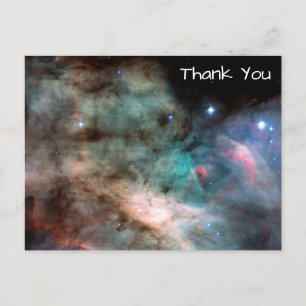 Cartão Postal Foto do Espaço da Nebulosa de Omega Obrigado
