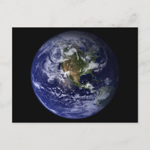 Cartão Postal Foto do Espaço Terra Planeta