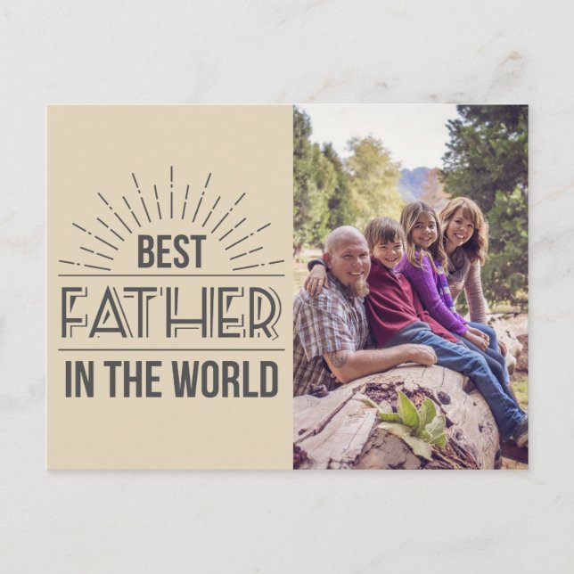 Cartão Postal Foto do melhor pai de todos os dias de os pais (Frente)