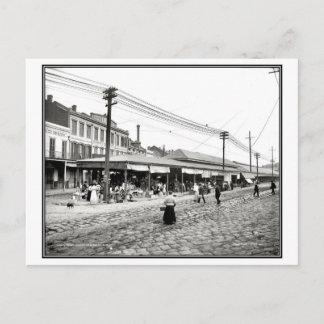 Cartão Postal Foto do mercado francês Vintage 1910 New Orleans