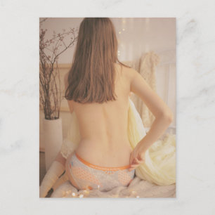 Cartão Postal Foto do modelo de roupa interior branca