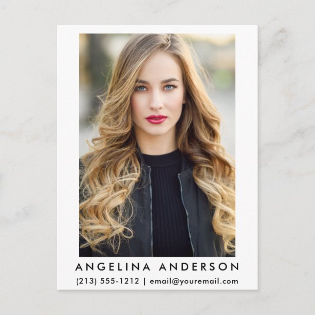 Cartão Postal Foto do Modelo do Ator (Frente)