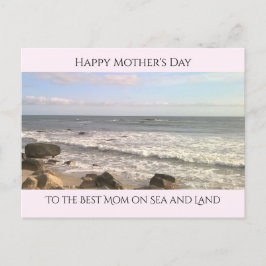 Cartão Postal Foto do Oceano Atlântico Melhor Mãe Amantes do Mar