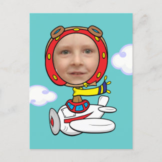 Cartão Postal Foto do Piloto Engraçado Modelo