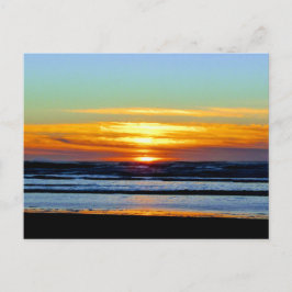 Cartão Postal Foto do pôr do sol da praia do Pacífico