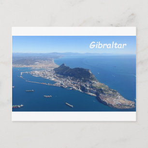 Cartão Postal Foto do Rochedo de Gibraltar vista de cima