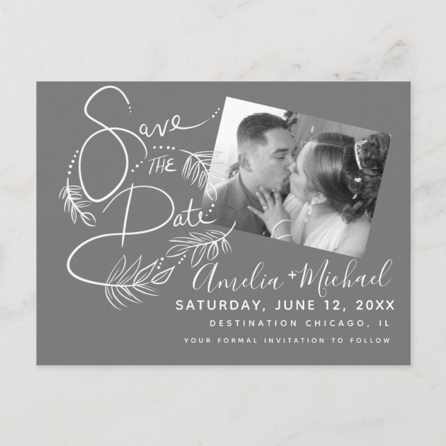 Cartão Postal Foto do Script de Marcas Botânicas (Frente)