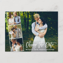 Cartão Postal Foto Do Script De Pincel 4 Altera A Data