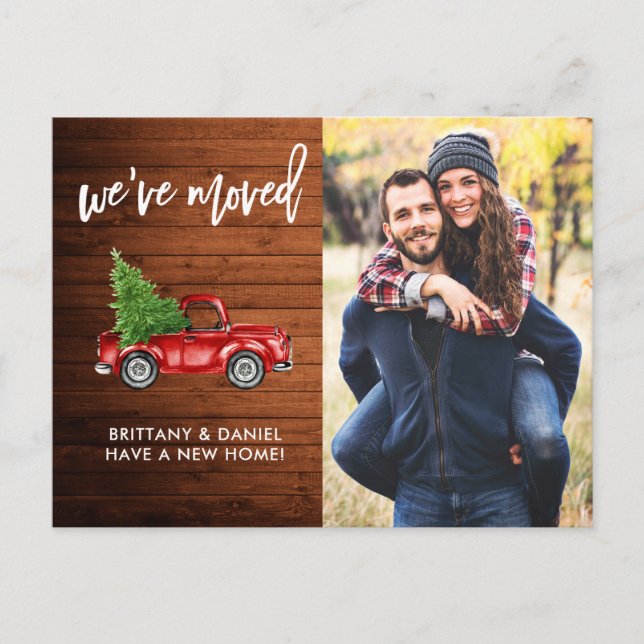 Cartão Postal Foto do Script de Pincel Endereço Russo Alterar Ca (Frente)