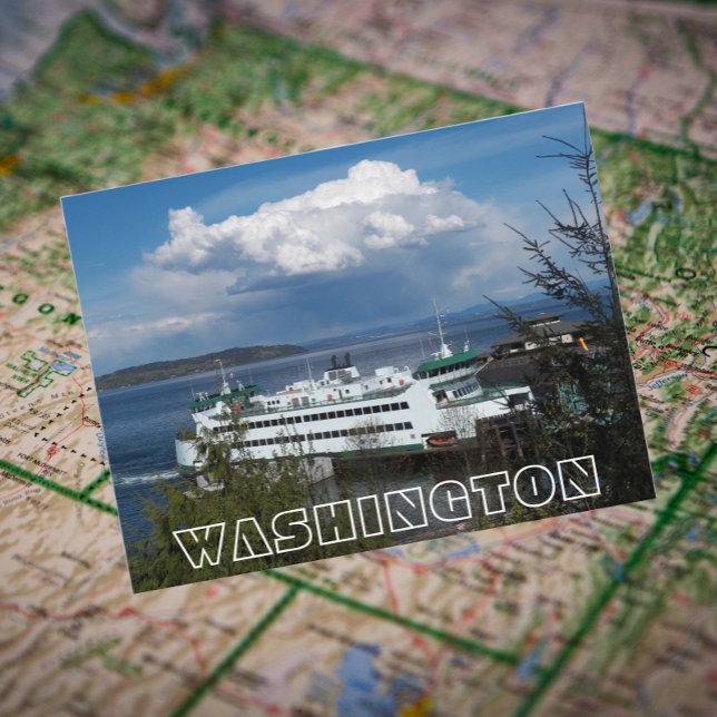 Cartão Postal Foto do Viagem do Washington State Ferry (In Situ Map)