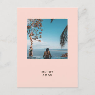 Cartão Postal Foto e saudação de texto em praia de Natal tropi