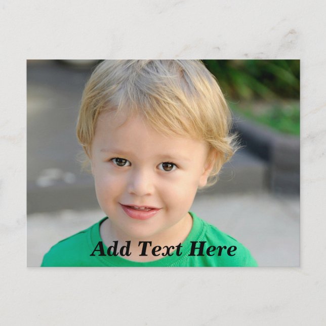 Cartão Postal Foto e texto personalizados (Frente)