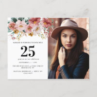 Foto editável de idade floral em aquarela feminina