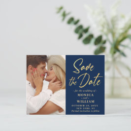 Cartão Postal FOTO Elegante de Casamento de Caligrafia Salva a D