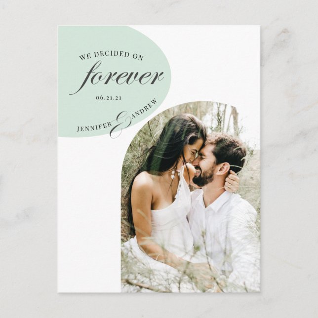 Cartão Postal foto elegante e elegante da turquesa moderna salve (Frente)