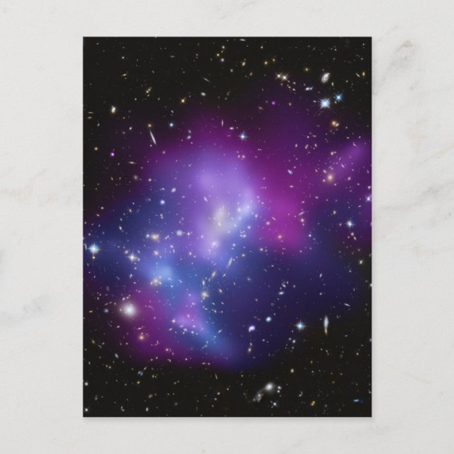 Cartão Postal Foto em Branco do Espaço Celestial Roxo (Frente)