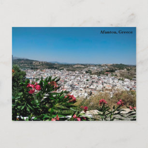 Cartão Postal Foto floral da vila de Afantou, Rodes, Grécia