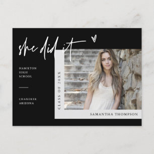 Cartão Postal Foto Mínima Que Fez Anúncio De Graduação P