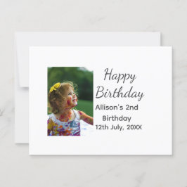 Cartão Postal Foto moderno clássico adicionar nome data feliz an