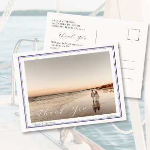 Cartão Postal Foto Náutica De Casamento De Destino De Praia Eleg