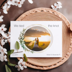 Cartão Postal Foto: Nós amarramos o anúncio do nó Casamento