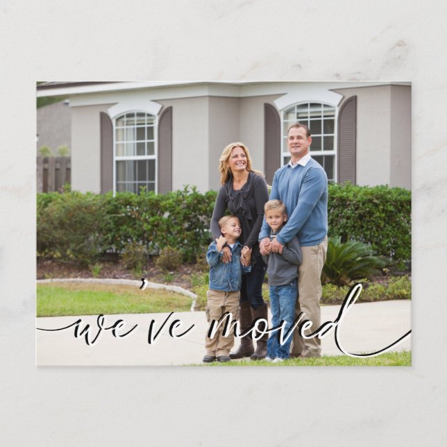 Cartão Postal Foto: Novo Anúncio de Movimentação de Endereço (Frente)