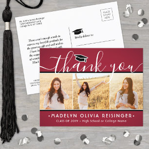 Cartão Postal Foto: Novo Endereço Graduação Red White Muito O