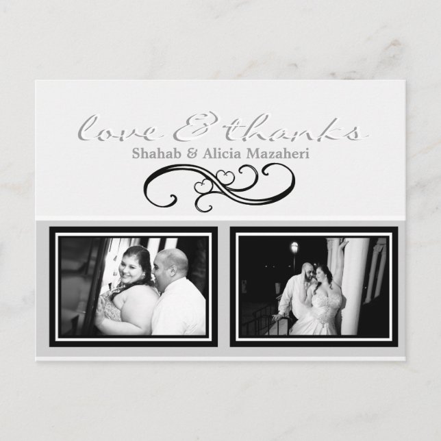 Cartão Postal Foto Obrigado Cartão-postal de nota personalizado  (Frente)