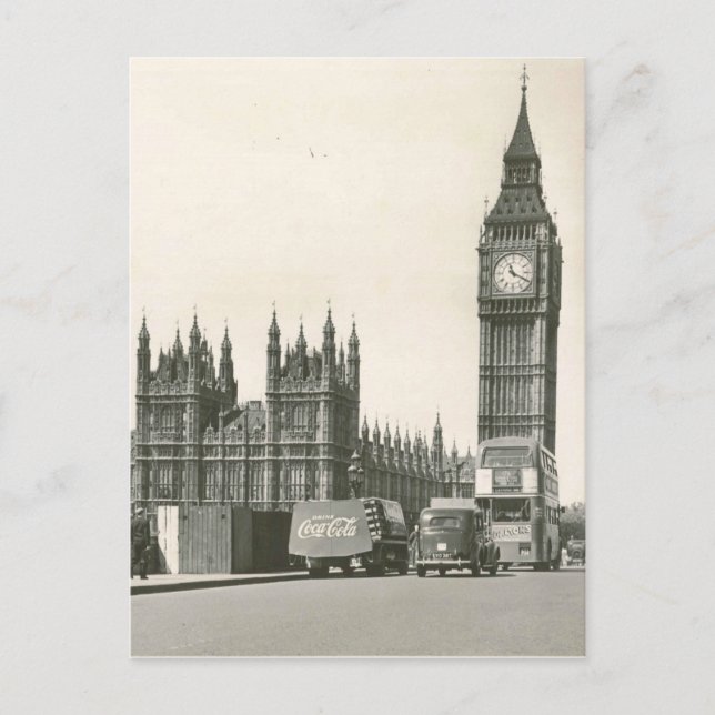 Cartão Postal Foto original do Big ben 1953 (Frente)