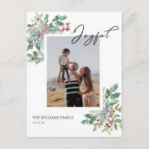 Cartão Postal Foto personalizada alegre e alegre de Holly no Nat