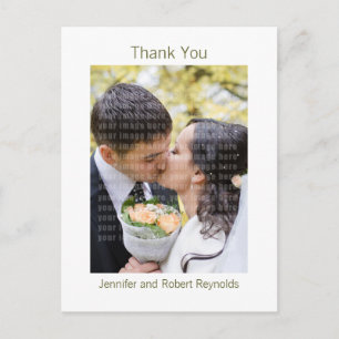 Cartão Postal Foto Personalizada Casamento De Girassol Obrigado