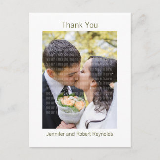 Cartão Postal Foto Personalizada Casamento De Girassol Obrigado