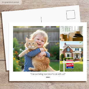 Cartão Postal Foto Personalizada Citações Divertidas de Família