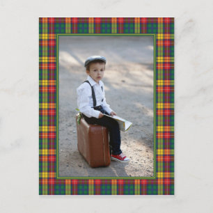 Cartão Postal Foto Personalizada Clã Buchanan Padrão Xadrez