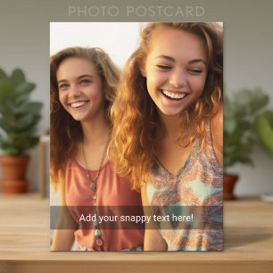 Cartão Postal Foto personalizada com seu próprio meme do Snap Ch