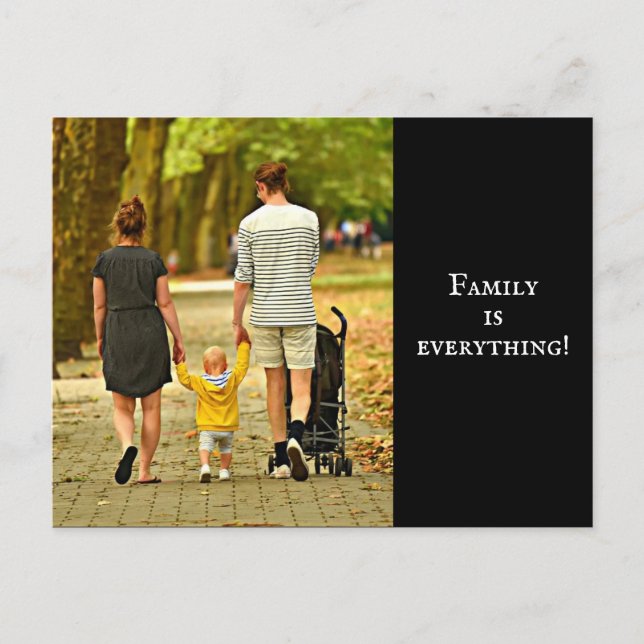 Cartão Postal Foto personalizada da família (Frente)