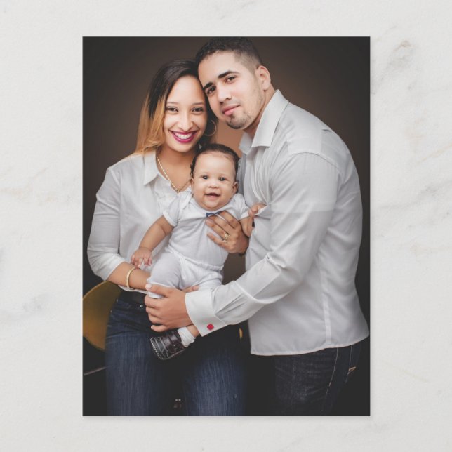Cartão Postal Foto Personalizada da Família Custom (Frente)
