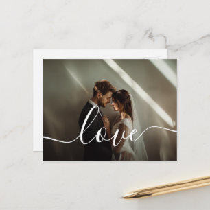 Cartão Postal Foto personalizada de casal 'Amor'