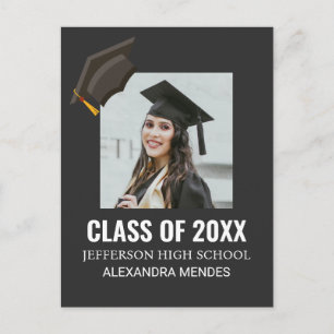 Cartão Postal Foto Personalizada de Formatura Graduado Pai Orgul