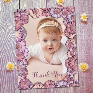 Cartão Postal   Foto Personalizada Do Pastel Boho Daisy, Moça B