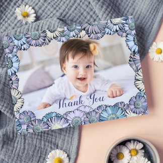 Cartão Postal Foto Personalizada Do Pastel Boho Daisy, Moça Best