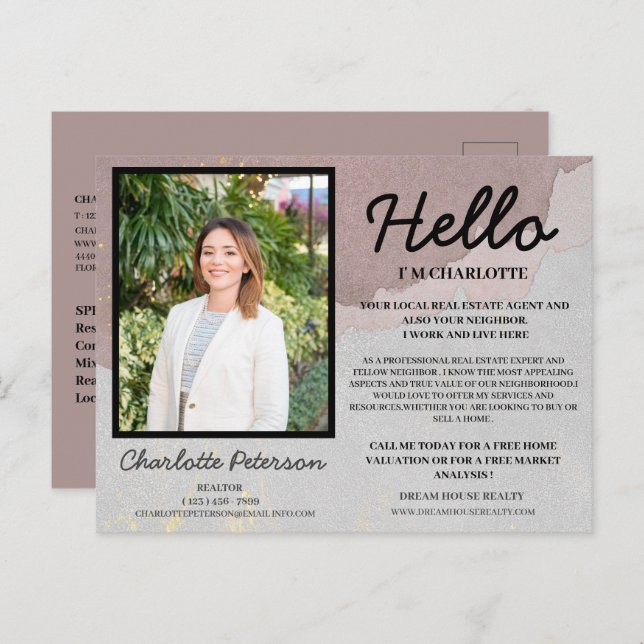 Cartão Postal Foto personalizada do seu bairro Imóveis modernos (Frente/Verso)