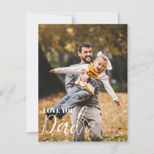 Cartão Postal Foto Personalizada Eu Amo Você Papai